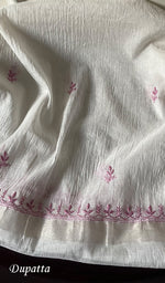 Load image into Gallery viewer, Women's Lakhnavi Handcrafted Mul Chanderi Unstitched Kurta And Dupatta Set - HONC0273055
