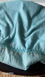 Load image into Gallery viewer, Women's Lakhnavi Handcrafted Mul Chanderi Semi - Stitched Kurta And Dupatta Set - HONC0296164