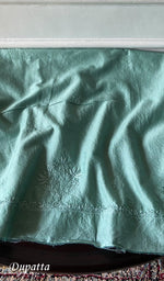 Load image into Gallery viewer, Women's Lakhnavi Handcrafted Chanderi Silk Unstitched Chikankari Full Suit - HONC0350715