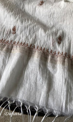 将图像加载到图库查看器中, Women's Lakhnavi Handcrafted Mul Chanderi UnStitched Kurta And Dupatta Set - HONC0314671