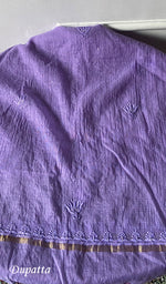 将图像加载到图库查看器中, Women's Lakhnavi Handcrafted Mul Chanderi Unstitched Chikankari Full Suit Material - HONC0328105