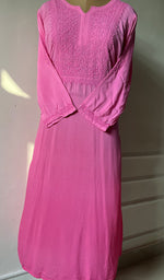 将图像加载到图库查看器中, Women's Lucknowi Handcrafted Modal Cotton Chikankari Kurti - HONC0229161