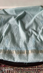 Load image into Gallery viewer, Women's Lakhnavi Handcrafted Mul Chanderi Unstitched Chikankari Full Suit Material - HONC0345045