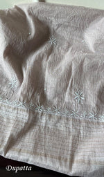 Load image into Gallery viewer, Women's Lakhnavi Handcrafted Mul Chanderi Unstitched Kurta And Dupatta Set - HONC0266910