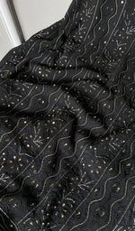 Load image into Gallery viewer, Women's Lakhnavi Handcrafted Viscose Georgette Chikankari Unstitched Kurti Fabric - HONC0155617