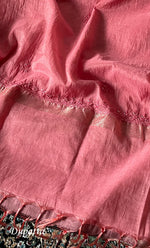 Load image into Gallery viewer, Women's Lakhnavi Handcrafted Mul Chanderi Unstitched Chikankari Full Suit Material - HONC0314654