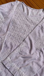 Load image into Gallery viewer, Women's Lucknowi Handcrafted  Cotton Chikankari Kurti - HONC0301067