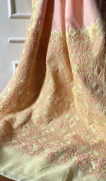 Load image into Gallery viewer, Falisha Women's Lakhnavi Handcrafted Cotton Chikankari Saree - HONC0255945