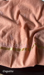 将图像加载到图库查看器中, Women's Lucknowi Handcrafted Chanderi Silk Chikankari Suit Material - HONC0265288