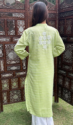 Load image into Gallery viewer, Amanat Women's Lucknowi Handcrafted Cotton Chikankari Kurti - HONC0274380