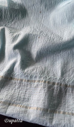 将图像加载到图库查看器中, Women's Lakhnavi Handcrafted Maheshwari Mul Chanderi Unstitched Kurta And Dupatta Set - HONC0268582