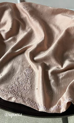 Load image into Gallery viewer, Women's Lakhnavi Handcrafted Chanderi Silk  Unstitched  Chikankari Kurta And Dupatta Set - HONC0290030