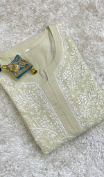 将图像加载到图库查看器中, Rubina Women's Lucknowi Handcrafted Cotton Chikankari Kurti-HONC0148376