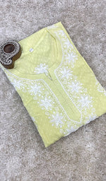 Load image into Gallery viewer, Anam Women's Lucknowi Handcrafted Cotton Chikankari Kurti - HONC0208704