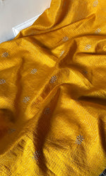 将图像加载到图库查看器中, Lucknowi Handcrafted Munga Silk Chikankari Unstitched Men's Kurta Fabric - HONC0302387