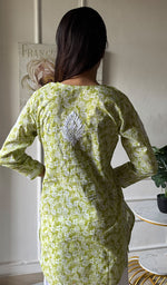 Load image into Gallery viewer, Women's Lakhnavi Handcrafted Cotton Chikankari Top - HONC0346959