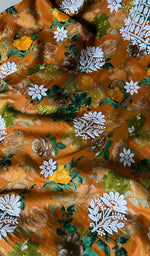 将图像加载到图库查看器中, Women's Lakhnavi Handcrafted Cotton Chikankari Unstitched Kurti Fabric - HONC0157701