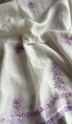 将图像加载到图库查看器中, Saziya Women's Lakhnavi Handcrafted Mul Chanderi Semi - Stitched Kurta And Dupatta Set -HONC0214336