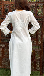 将图像加载到图库查看器中, Women's Lucknowi Handcrafted Cotton Chikankari Kurti - HONC0217261