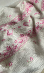 将图像加载到图库查看器中, Women's Lakhnavi Handcrafted Mul Chanderi Semi - stitched Kurta And Dupatta Set- HONC0314876