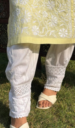 Load image into Gallery viewer, Women's Lucknowi Handcrafted Modal Cotton Afghani Chikankari Pant - HONC0226040