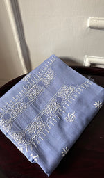 Load image into Gallery viewer, Lucknowi Handcrafted Maheshwari Mul chanderi Chikankari Unstitched Men's Kurta Fabric - HONC0300044