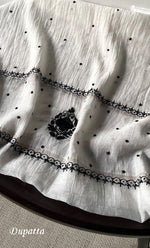 Load image into Gallery viewer, Women's Lakhnavi Handcrafted Mul Chanderi UnStitched Kurta And Dupatta Set - HONC0312362