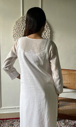 Load image into Gallery viewer, Women's Lucknowi Handcrafted Cotton Chikankari Kurti - HONC0303549