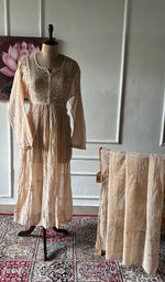 Load image into Gallery viewer, Women's Lakhnavi Handcrafted Mul Chanderi Unstitched Kurta And Dupatta Set - HONC03008500