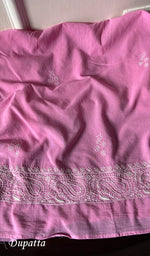 Load image into Gallery viewer, Women's Lakhnavi Handcrafted Pure Cotton Unstitched Kurta And Dupatta Set - HONC0185419
