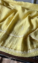 Load image into Gallery viewer, Women's Lakhnavi Handcrafted Mul Chanderi Semi - Stitched Kurta And Dupatta Set - HONC0308701