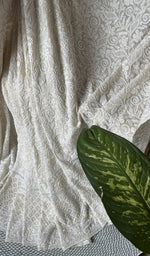 Load image into Gallery viewer, Women's Lakhnavi Handcrafted Pure Silk Georgette Chikankari Saree- HONC0193629