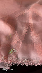 Load image into Gallery viewer, Pink Cotton Unstitched Kurta And Dupatta