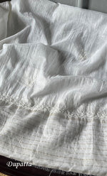 Load image into Gallery viewer, Women's Lakhnavi Handcrafted Mul Chanderi Unstitched Kurta And Dupatta Set- HONC0310193