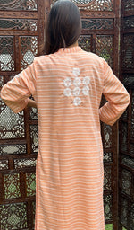 Load image into Gallery viewer, Amanat Women's Lucknowi Handcrafted Cotton Chikankari Kurti - HONC0276850