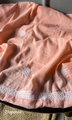 Load image into Gallery viewer, Alishba Women's Lucknowi Handcrafted Kota Cotton Chikankari Unstitched Kurta And Dupatta Set - HONC0312647