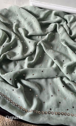 Load image into Gallery viewer, Hunar Women's Lakhnavi Handcrafted Viscose Georgette Chikankari Unstitched Full Suit Material - HONC0301675