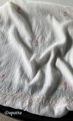 将图像加载到图库查看器中, Women's Lakhnavi Handcrafted Mul Chanderi Semi - Stitched Kurta And Dupatta Set - HONC0314873