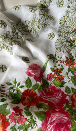 将图像加载到图库查看器中, Women's Lakhnavi Handcrafted Cotton Chikankari Unstitched Kurti Fabric - HONC0284318