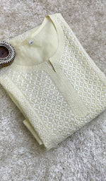 Load image into Gallery viewer, Zoyaa Women's Lucknowi Handcrafted Cotton Chikankari Kurti - HONC0164379