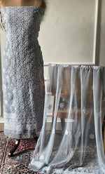 Load image into Gallery viewer, Women's Lucknowi Handcrafted Faux-Georgette Chikankari Suit Material - HONC0274416