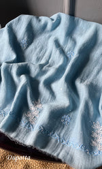 Load image into Gallery viewer, Saziya Women's Lakhnavi Handcrafted Mul Chanderi Semi - Stitched Kurta And Dupatta Set - HONC0300395