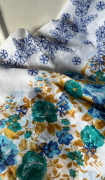 将图像加载到图库查看器中, Women's Lakhnavi Handcrafted Cotton Chikankari Unstitched Kurti Fabric - HONC0284347