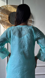 将图像加载到图库查看器中, Anisa Women's Lakhnavi Handcrafted Cotton Chikankari Kurti - HONC0356934