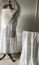 Load image into Gallery viewer, Women's Lakhnavi Handcrafted Chanderi Silk Semi - Stitched Kurta And Dupatta Set - HONC0314226