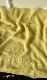 Load image into Gallery viewer, Women's Lakhnavi Handcrafted Viscose Georgette Chikankari Full Suit Material - HONC0269045