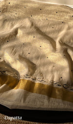 Load image into Gallery viewer, Women's Lakhnavi Handcrafted Tissue Chanderi Chikankari Semi Stitched Kurta And Dupatta Set - HONC0299454