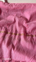 将图像加载到图库查看器中, Women's Lucknowi Handcrafted Mul Chanderi Chikankari Full Suit Material - HONC0260958