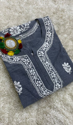 Load image into Gallery viewer, Laveeza Women's Lucknowi Handcrafted Cotton Chikankari Kurti - HONC0160199