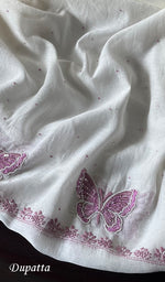 Load image into Gallery viewer, Women's Lakhnavi Handcrafted Mul Chanderi Kurta And Dupatta Set - HONC0292178